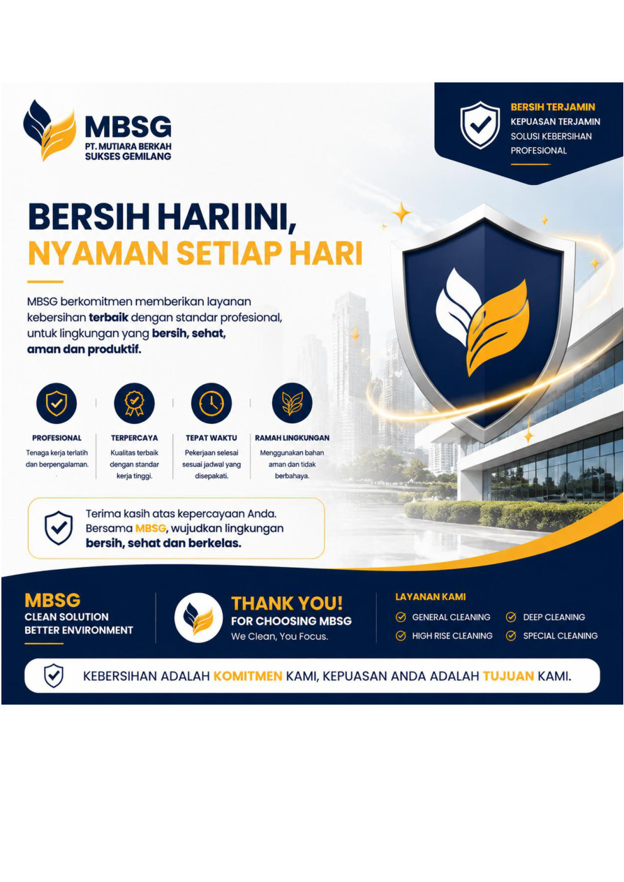 Bersih Harini Nyaman Setiap Hari